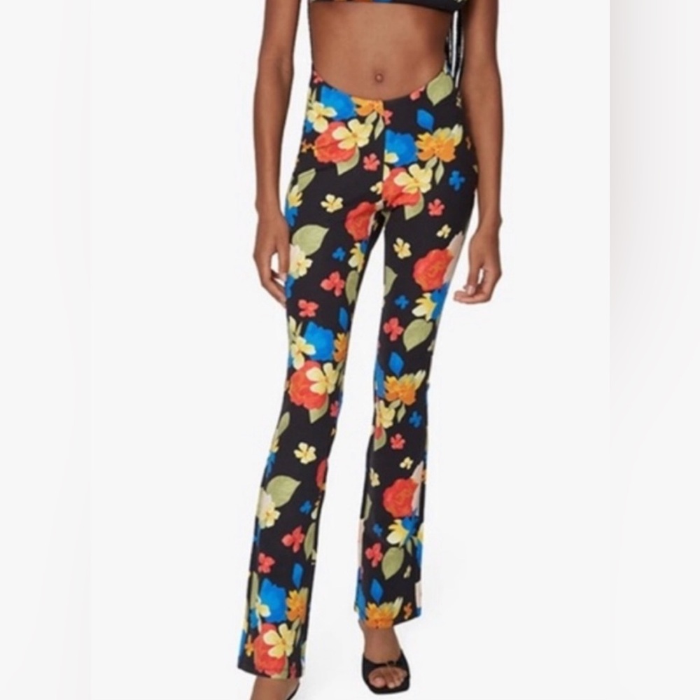 WeWoreWhat floral high waisted scoop front pants size 8